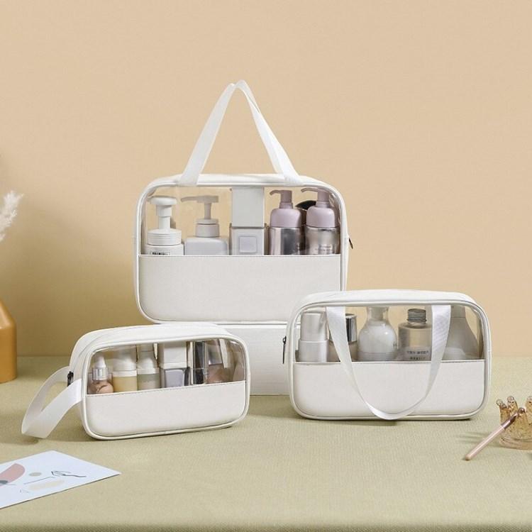 

3Pcs Travel Makeup Bags Waterproof Transparent Toiletries Bag Cosmetic Storage Bags White