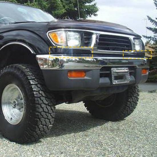 LH+RH Front Grille Headlight Filler Molding Trim Panel For 1995-97 Toyota Tacoma