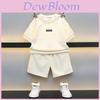 Stylish Summer Outfit For Boys Two Piece Set Soft Cotton Short Sleeve Tee And Shorts