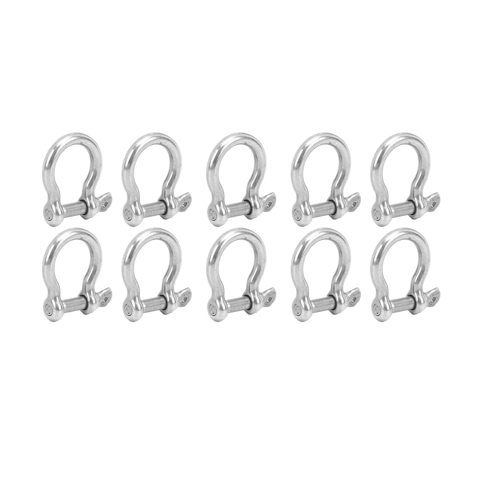 10 шт. D-образное кольцо, анкерная скоба, винтовой штифт, цепи из нержавеющей стали, подъемная D-образная скоба