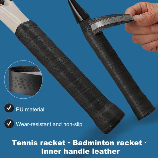 Tennisschläger-Griffband, Kunstleder, selbstklebend, hervorragende Klebrigkeit, rutschfest, Schlägerschutzhülle, Muster, Punkte, größere Reibung, stoßfest