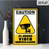 2D Flat Aluminum Sign 8x12 Sign "CAUTION" Durable Outdoor Aluminum Sign for Business And Parking Regulations