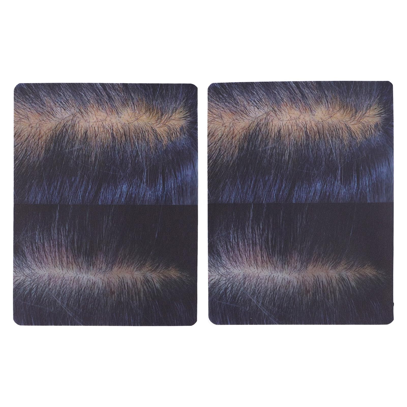 

2pcs Female Scalp Micropigmentation Practice Pad Bald Micropigmentation Training Skin for Thinning H