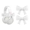 1/2 Pairs Headphone Silicone Bow Decoration Universal 3D Headset Decorative Bow Clip Women Headphone Attachment Accessory
