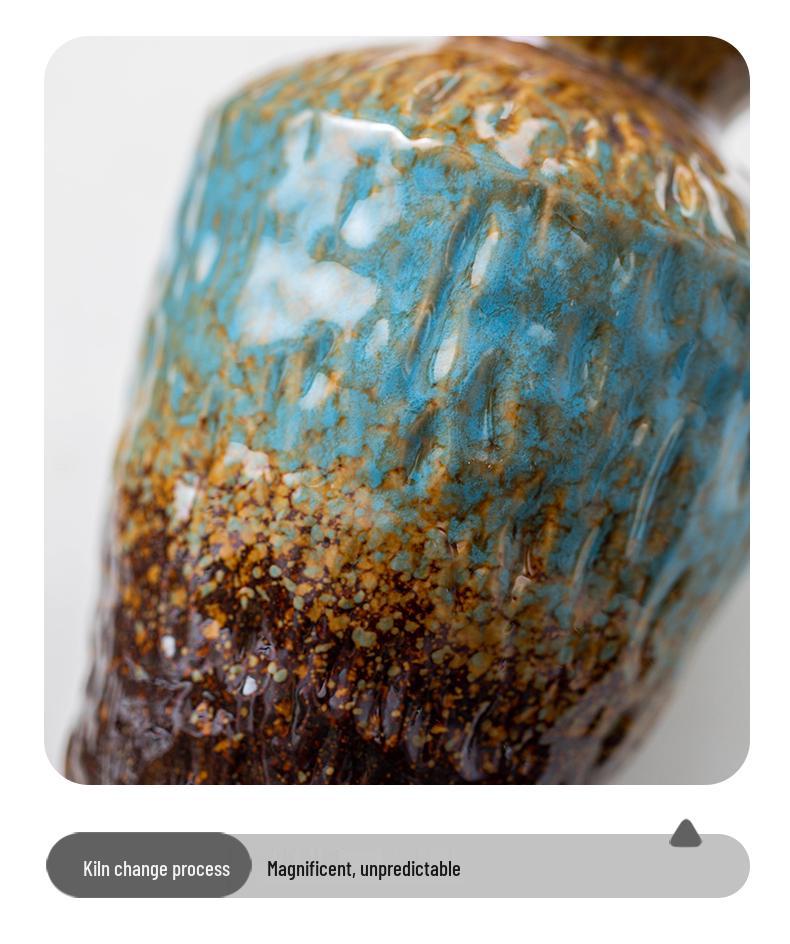 Retro Chinese Ceramic Vase: Elegant Flower Insert for Living Room, Dining Table, Hotel, and B&B Decor