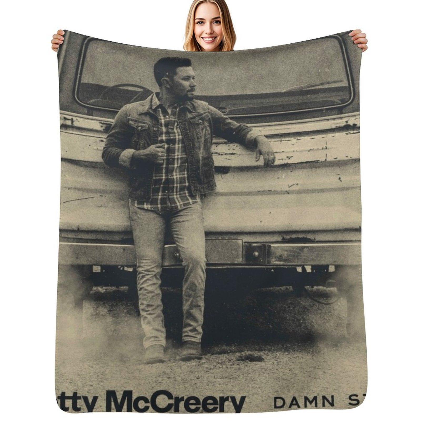 Scotty McCreery Damn Strait Album Throw Blanket Cozy Microfiber Throw Blanket for Home Bedroom Size: 75*100cm, Weight: 230 GSM
