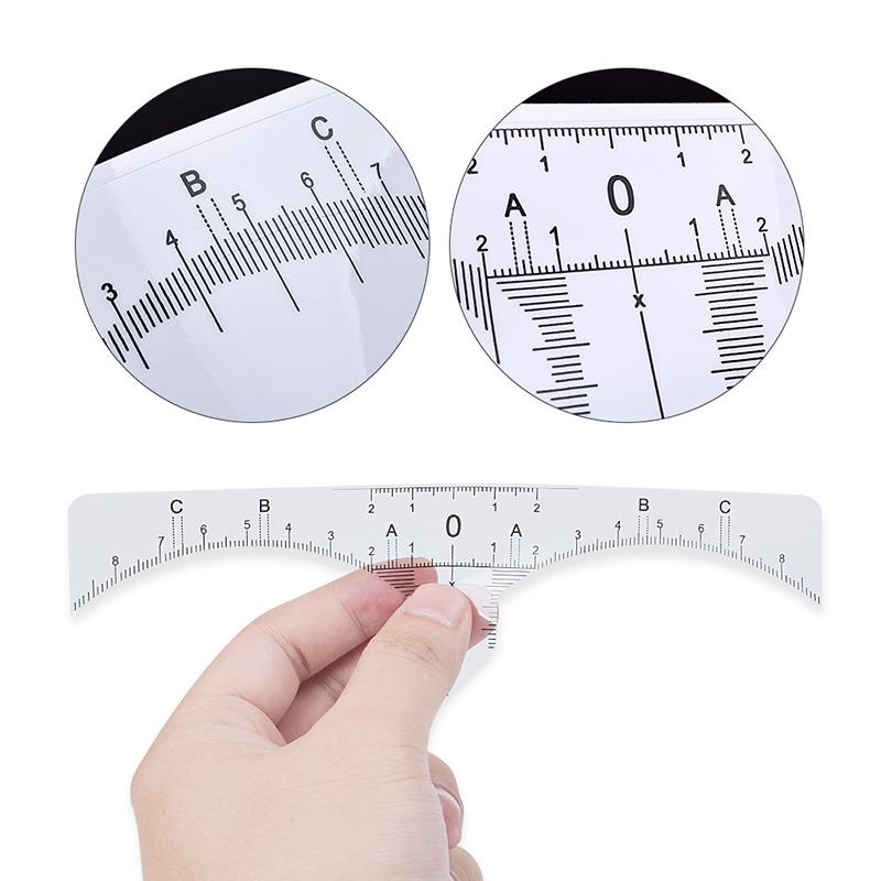 10 Pcs Disposable Eyebrow Ruler Microblading Semi Permanent Eyebrow Tattoo Position Ruler Guide Makeup Stencil Measure Tools