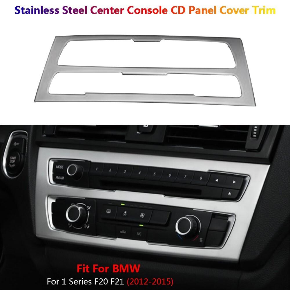 Stainless Steel For BMW 1 Series F20 F21 Car Center Console CD Panel Cover Trim