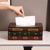 American Retro Creative Book Tissue Box Living Room Study Napkin Box Storage Dust Proof