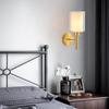Modern Metal Wall Lamp Antique Funnel Glass Shade Wall Sconce Light Fixtures Loft Bedroom Bathroom Bedside Mirror Lighting