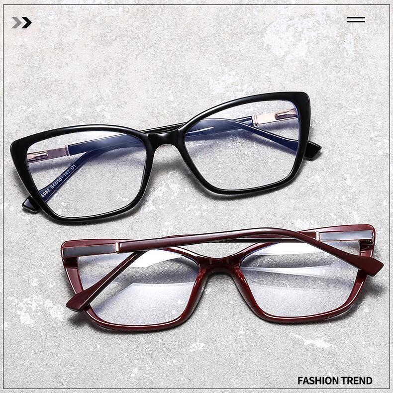 European & American Anti-Blue Light TR90 Retro Square Frame Glasses - Trendy Internet Celebrity Style.