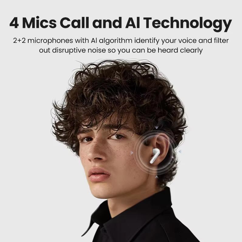 Ugreen HiTuneT3 Pro Wireless Bluetooth Earbuds with ANC Active Noise Cancellation for Apple, Huawei, and Xiaomi Phones WS206