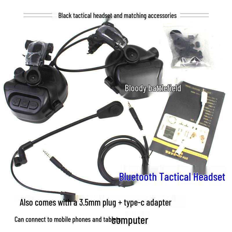 

5th Gen Bluetooth Tactical Headset with Noise Cancellation for FAST Wendy Helmets