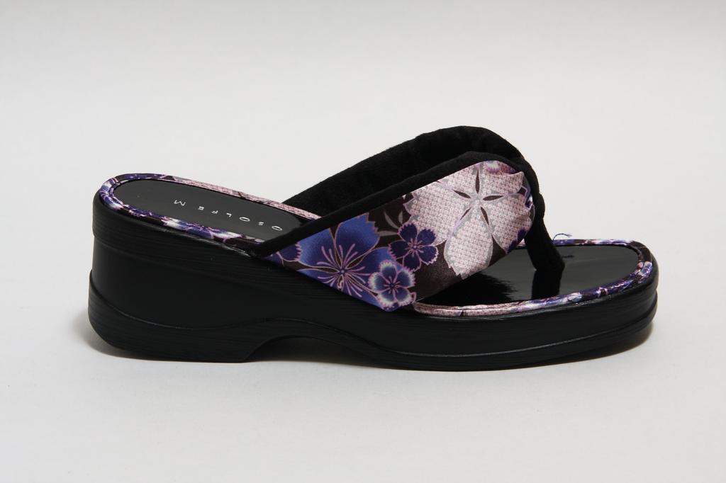 Hasegawa Japanese Cherry Blossom Urethane Made In Approximately 6cm Navy Size M Sandals, Sole, Japan, Heel, Blue,