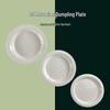 Round Melamine Dumpling Plate with Draining Layer - Imitation Porcelain Tableware for Home and Commercial Use
