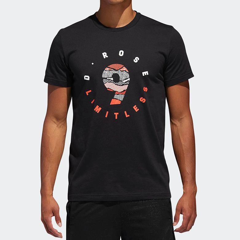 Adidas Printed Cartoon Pattern Round Neck Short Sleeve T-Shirt Men Tops Black DP9132