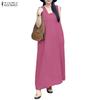 Vestido Casual de Verano para Mujer con Cuello Cuadrado sin Mangas