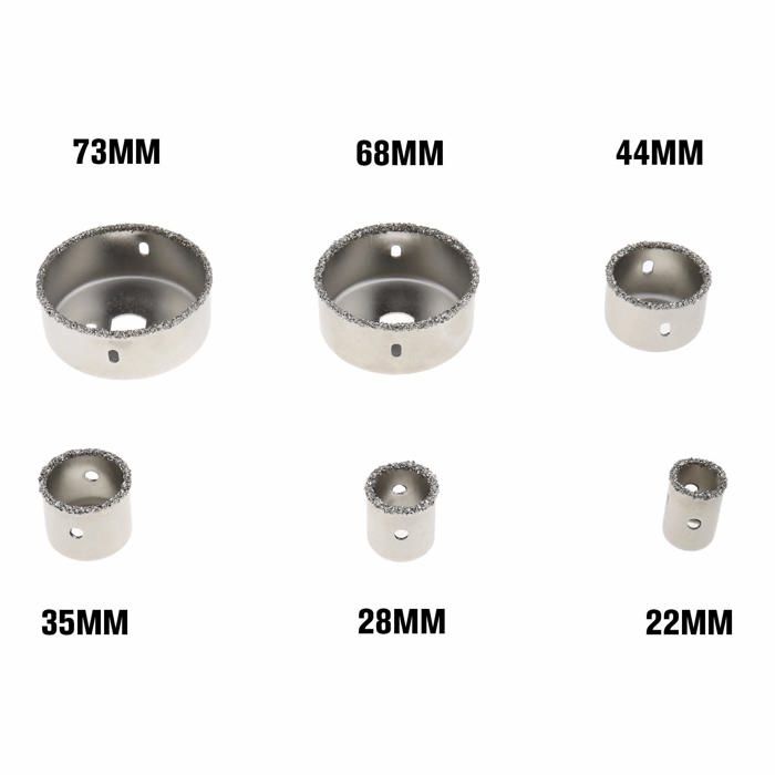 Foret De Scie Emsea - 9 Pièces - Métal - 6 Tailles - Pour Carrelage Et Béton