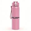 1PC Invictus Faint Text Minimal Print 750ml Colorful Plastic Sports Water Bottle Leakproof Pop Up Lid with Straw for Outdoor Work Home Use