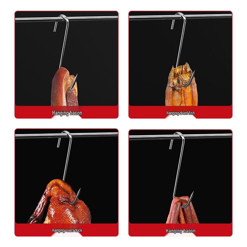 Stainless Steel Multifunctional Meat Hook for Bacon, Fish, Sausage, Poultry, and More
