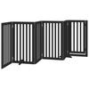 Vidaxl Foldable Dog Gate, With Door, 6 Panels, Black, 300 Cm