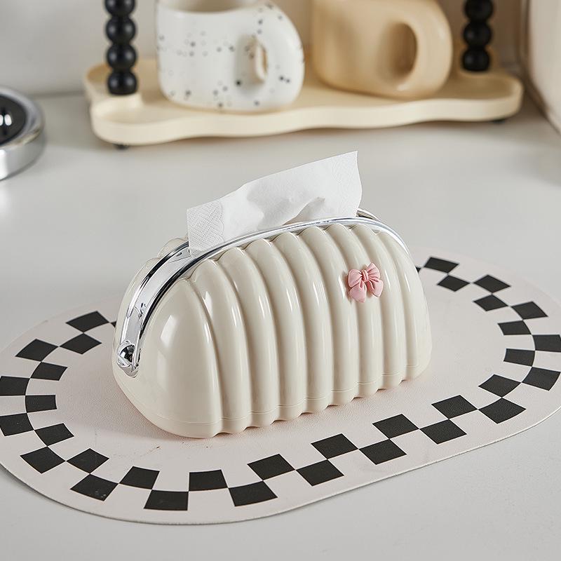 Nordic Creamy French Style Tissue Box for Coffee Table