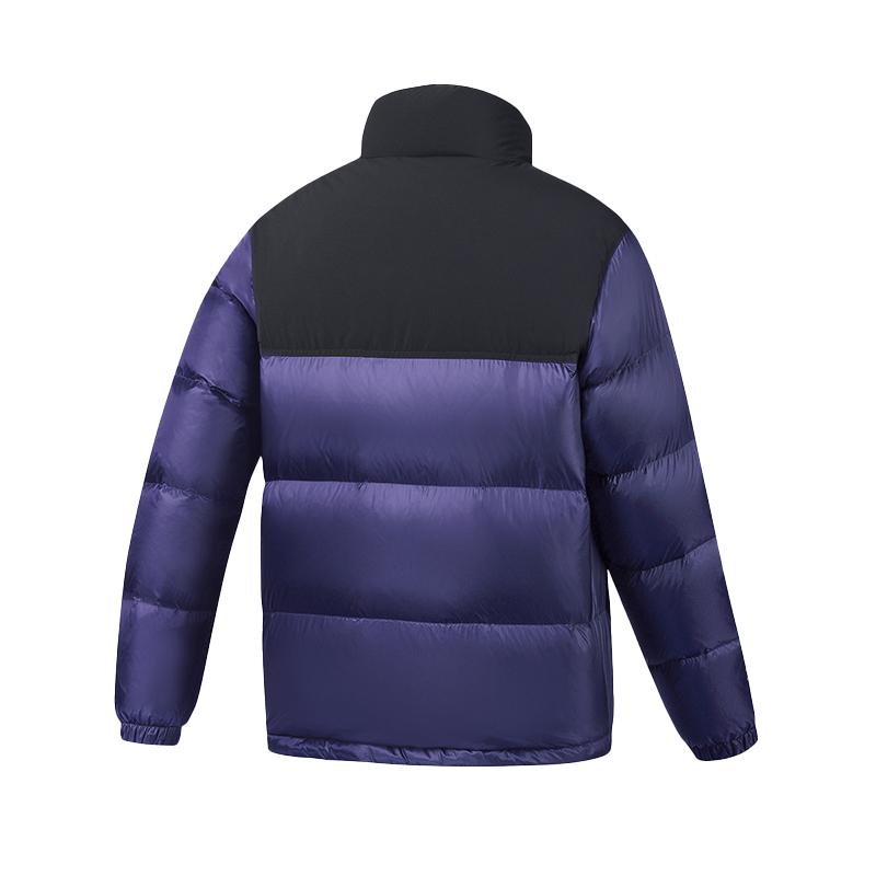Fila Ski Series 4810 Snow Peak Goose Down Trendy Personality Cool Sports Color Block Warm Stand Collar Woven Down Jacket Men Outerwear A11M546927FDP