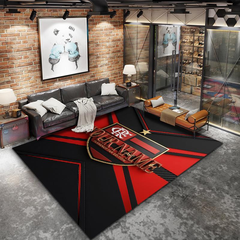 Clube De Regatas Flamengo Custom Name Carpet Rug For Living Room Bedroom Home Sofa Decoration Kids Play Nonslip Floor Mat