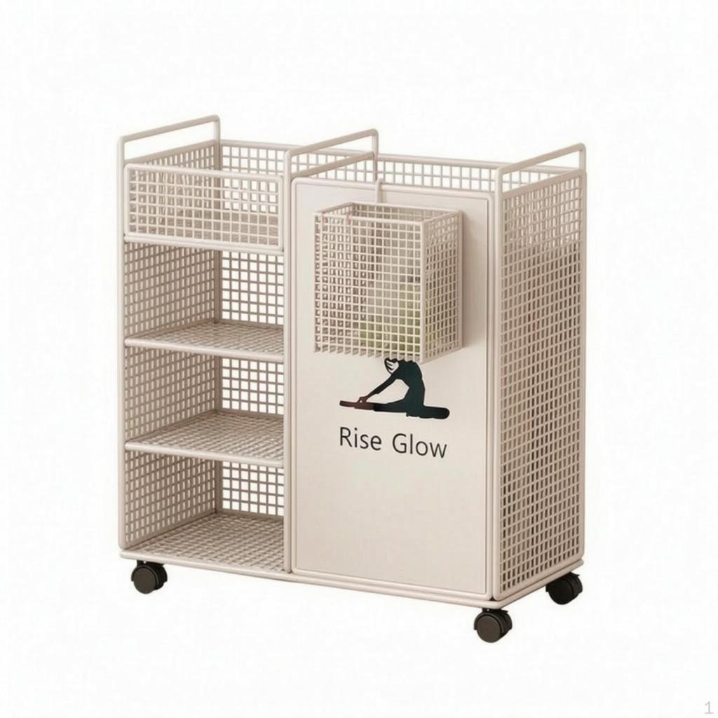 Fitness Equipment Rack with Wheels Wheeled Workout Organizer Compact