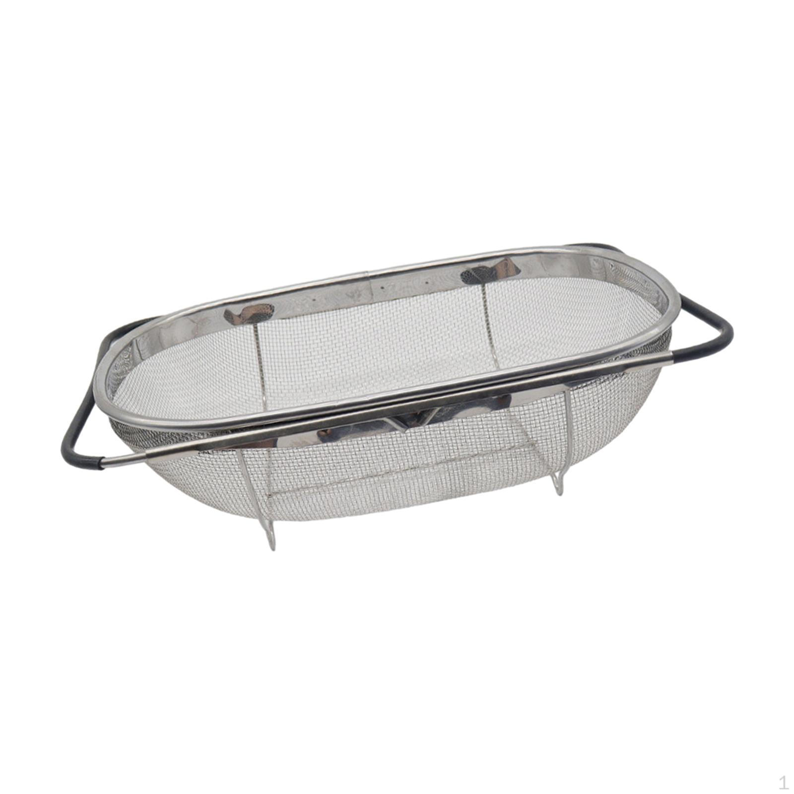 

Drain Basket, Draining Rack, Retractable Kitchen Colander, Sponge Drying Sink Rack for