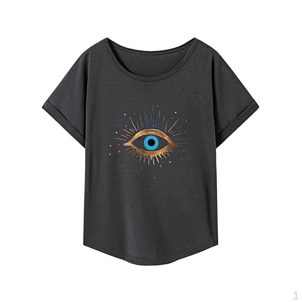 

T Shirt for Women Round Neck Ladies Short Sleeve Top Camping