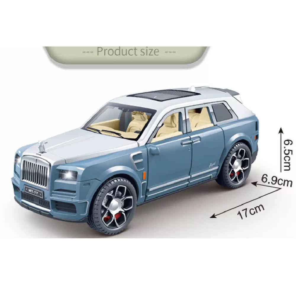 Maßstab 1/20 HT-77 SUV Legierungsmodell mit Geräusch und Leichtgewicht Kinder-Trägheitsauto Spielzeug Beleuchtung Musik Limousine Manuell zu öffnende Türen Modell Geschenk