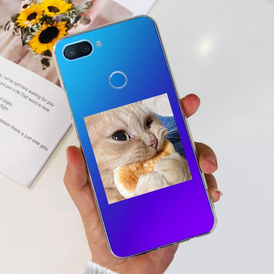 For Xiaomi Mi 8 Lite Case Cute Painted Cover Clear Silicone Phone Case For Xiaomi Mi 8 Lite 8Lite Back Cover 6.26'' Fundas Coque