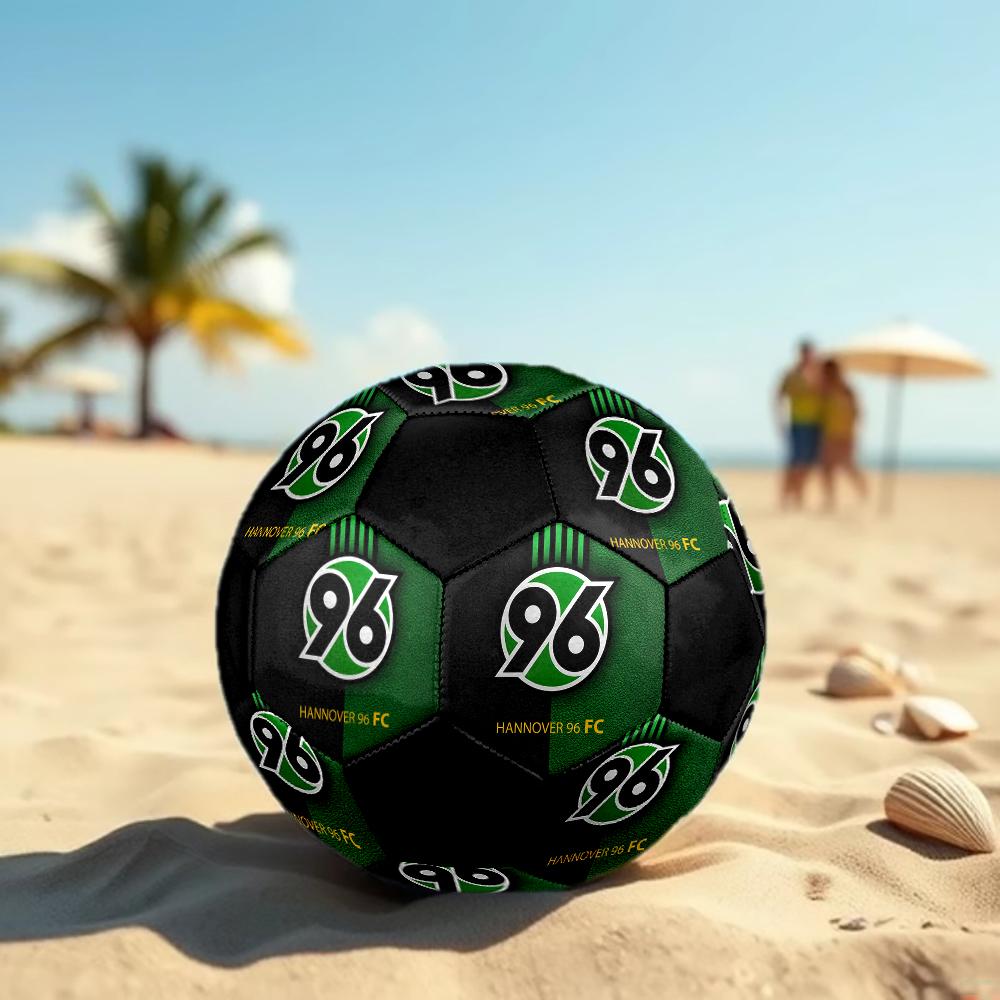 SIZE 5 Hannover 96 Soccer Ball Colorful All Ages Machine Stitched PVC Competition Ready Durable High-Bounce