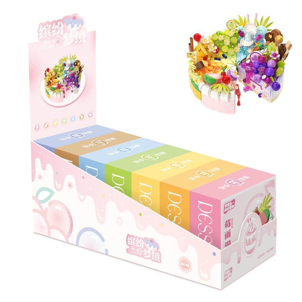 Handmade Dessert Building Blocks Birthday Cake Assembly Model Funny Block Toys