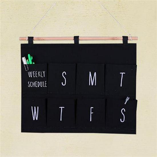 Multi-layer Fabric Hanging Storage Bag for Dormitory and Wardrobe Door, Wall-Mounted Phone Organizer