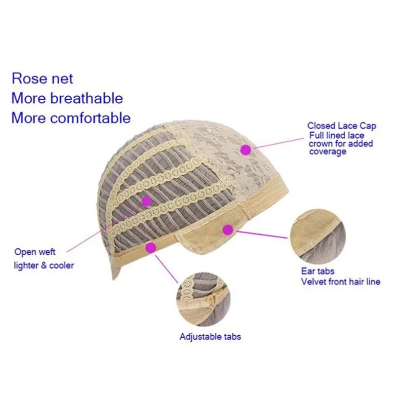 72cm Damska Długa Prosta Peruka z Siatką na Włosy Blond Syntetyczna Peruka Nakrycie Głowy do Codziennego Noszenia