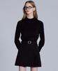 BASIC HOUSE Women'S High-Neck Long-Sleeve Sweater Black Lykt7202
