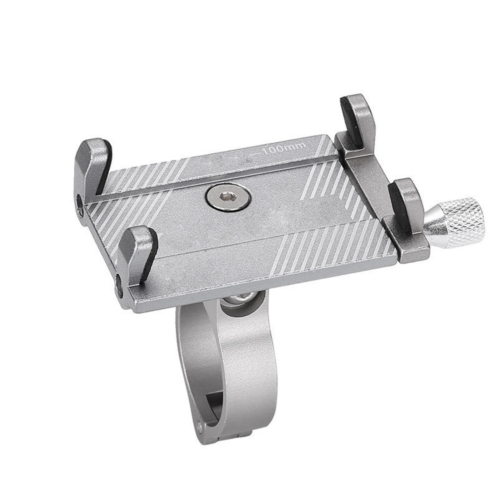 Support de téléphone portable pour vélo en aluminium Fiable Stable Support de téléphone pour vélo pour VTT Moto Téléphone portable grise