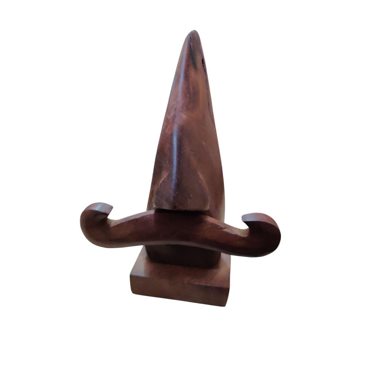 

@ Wooden Mustache Design Spectacle Holder Brown Color 155Gm Zr-3078-60%Off