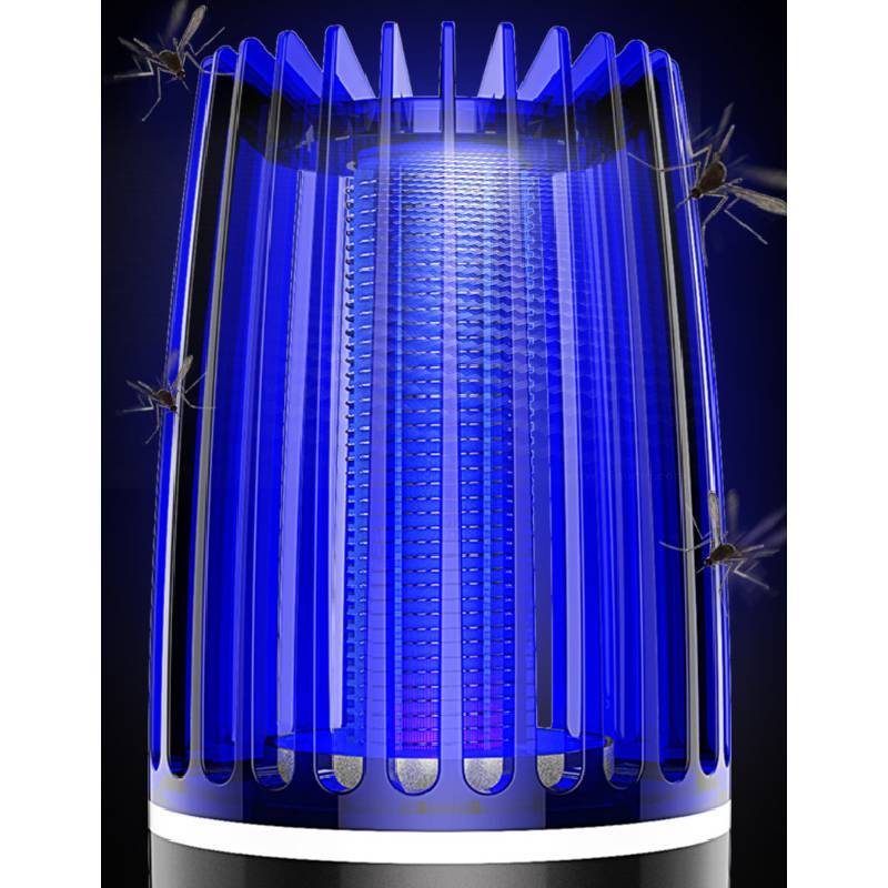 Lampe tue-moustiques USB avec grille en nickel-zinc et réglage multimode pour le voyage