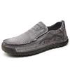 Large size casual hand-sewn, men's mesh breathable beef tendon walking shoes, foreign trade one-pedal lazy shoes