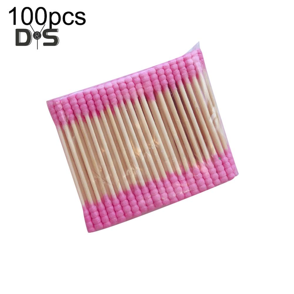 Tendre Double tête jetable maquillage coton-tige cosmétiques nettoyant dissolvant