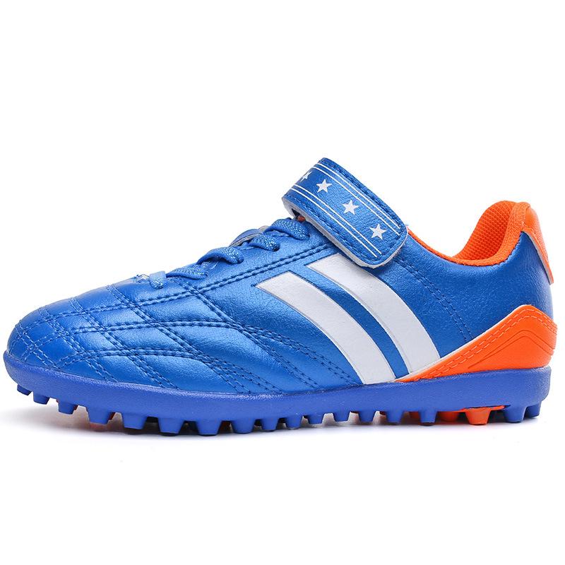 Children'S Football Shoes Tf Broken Nails Boys And Girls Students Training Shoes Velcro Buckle Non-Slip Sports Shoes