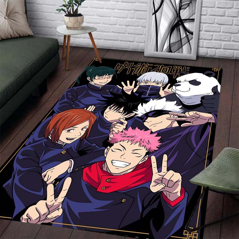 Jujutsu Kaisen Pattern Carpet - Anti-slip Kitchen and Outdoor Carpet, Home and Bedroom Decoration, Birthday Gift