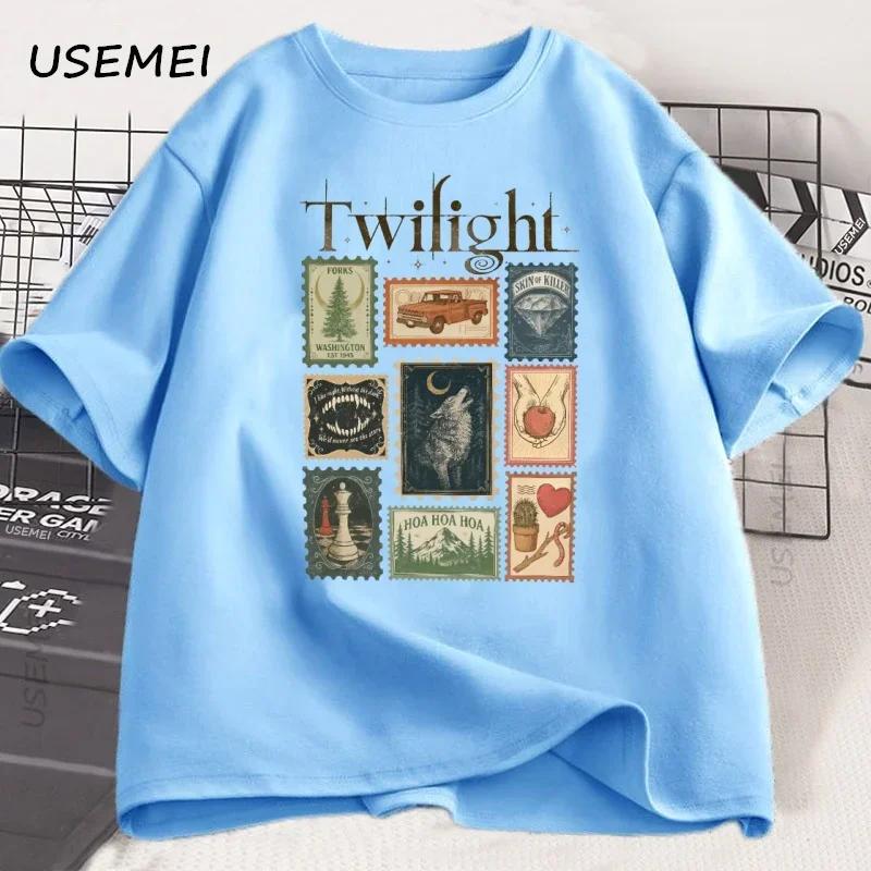 Vintage Twilight Forks Tshirt Book Lover Cotton Unisex Unisex Tshirt Unisex Clothing Summer Aesthetic High Quality Tees Shirts