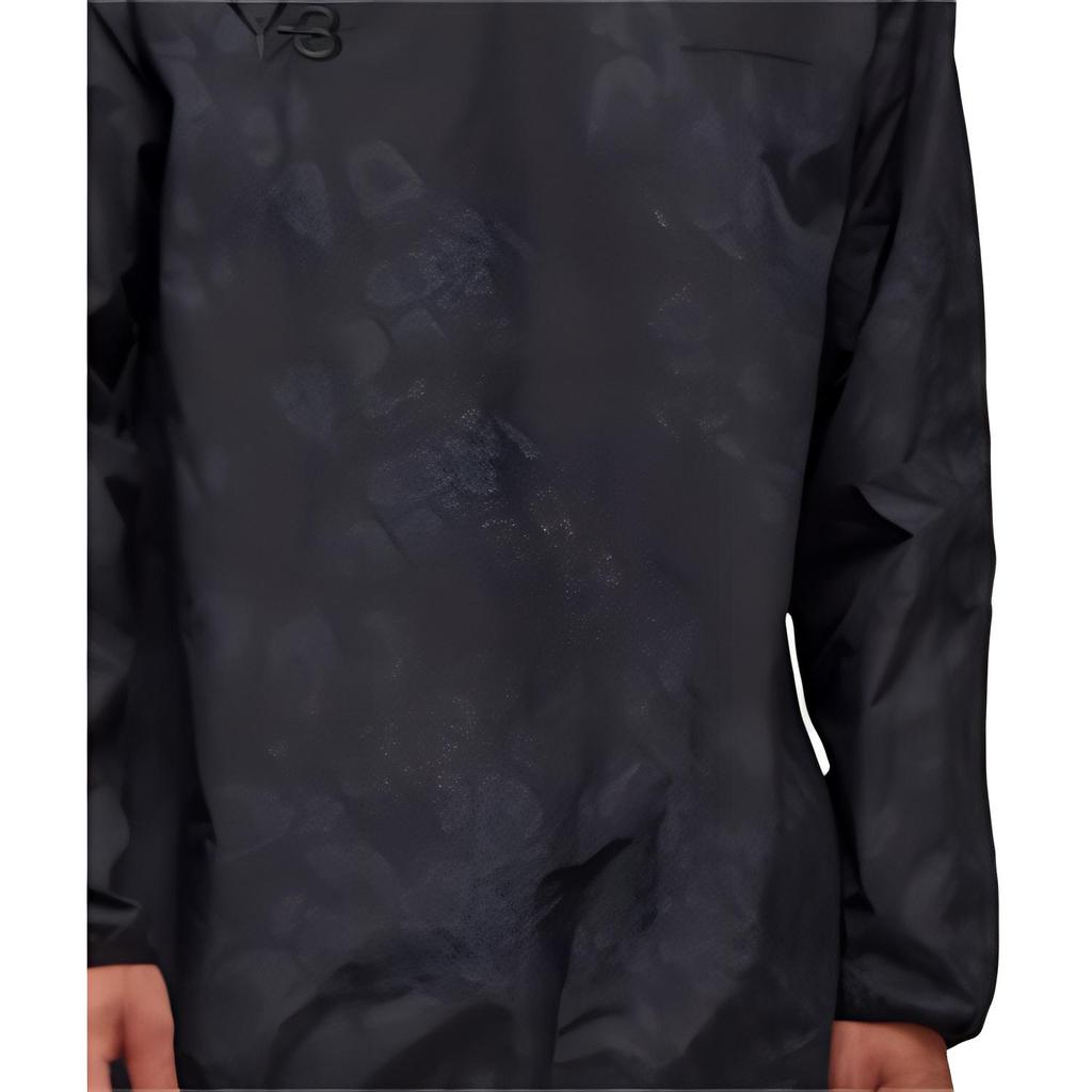 Y-3 FW22 Letter And Number Logo Embroidered V-Neck Pullover Long Sleeve T-Shirt Men Tops Black HN1978