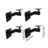 4Pcs Adjustable Handrail Brackets Swivel Hand Rail Iron Heavy Duty Sturdy Versatile for