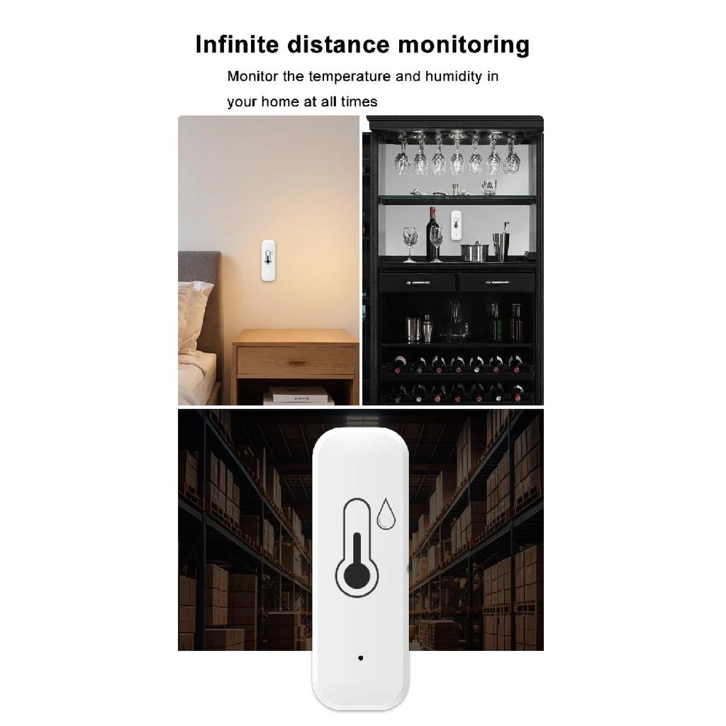 Tuya WIFI Temperature And Humidity Sensor Smart Life APP Remote Monitor Smart Thermo-hygrometer Work With Alexa Google Assistant