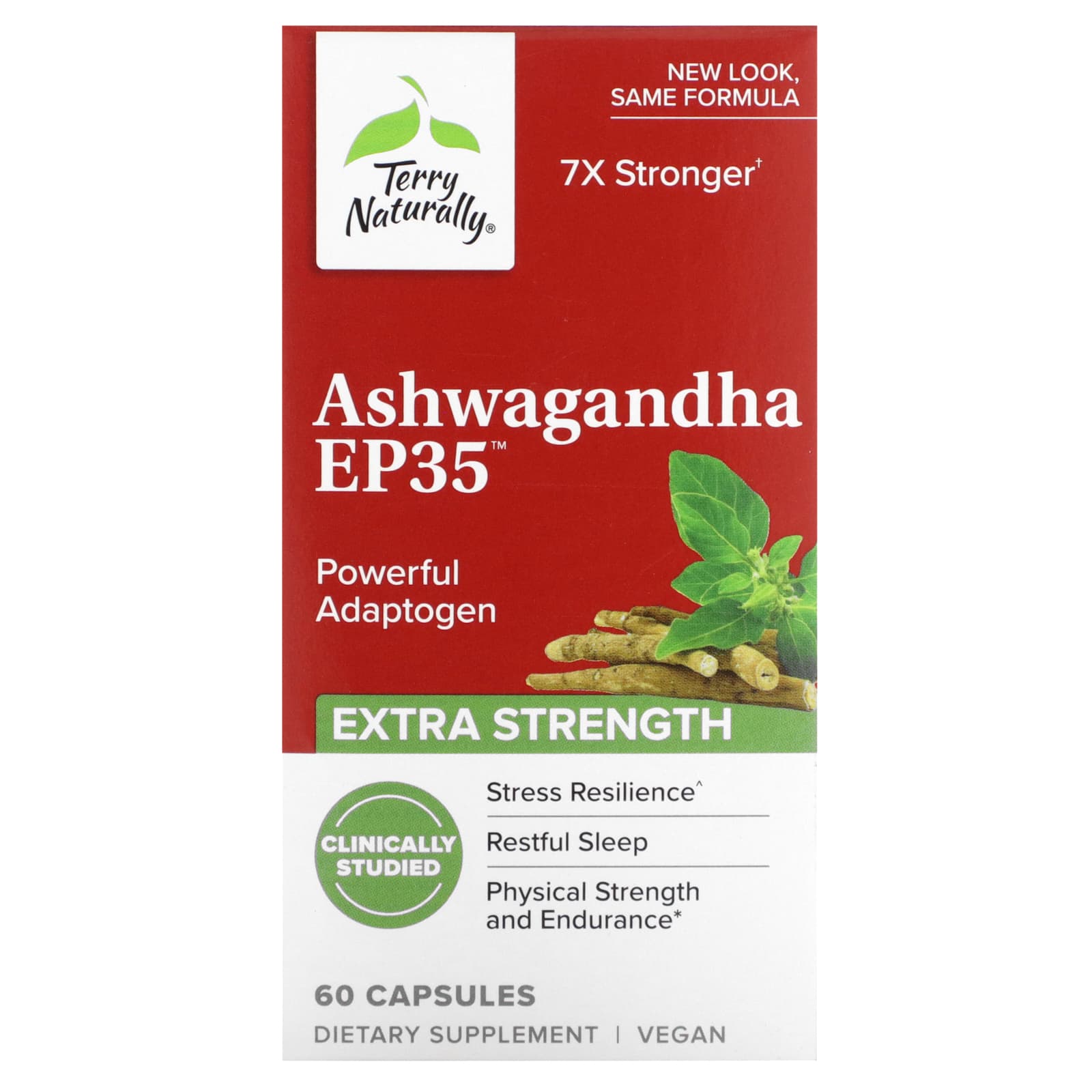 

Terry Naturally, Ashwagandha EP35, Extra Strength, 60 Capsules